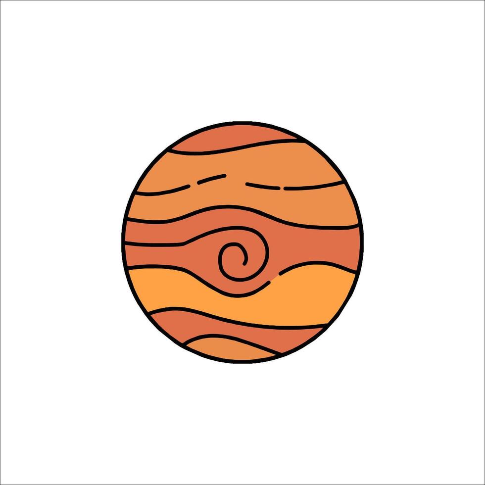 Planet jupiter illustration vector
