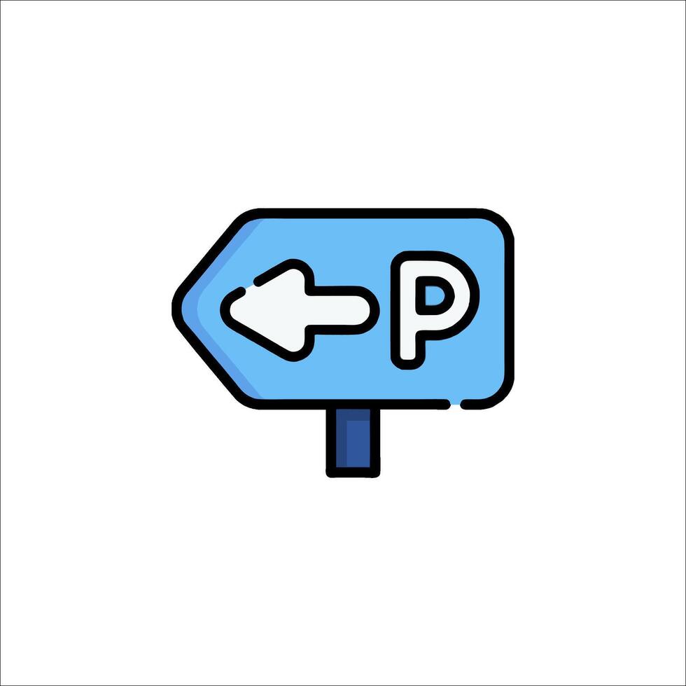 Parking sign icon vector