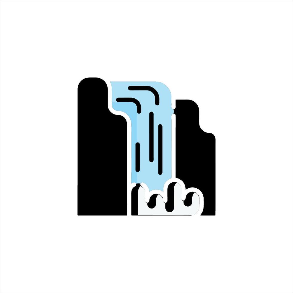 Waterfall icon illustration vector