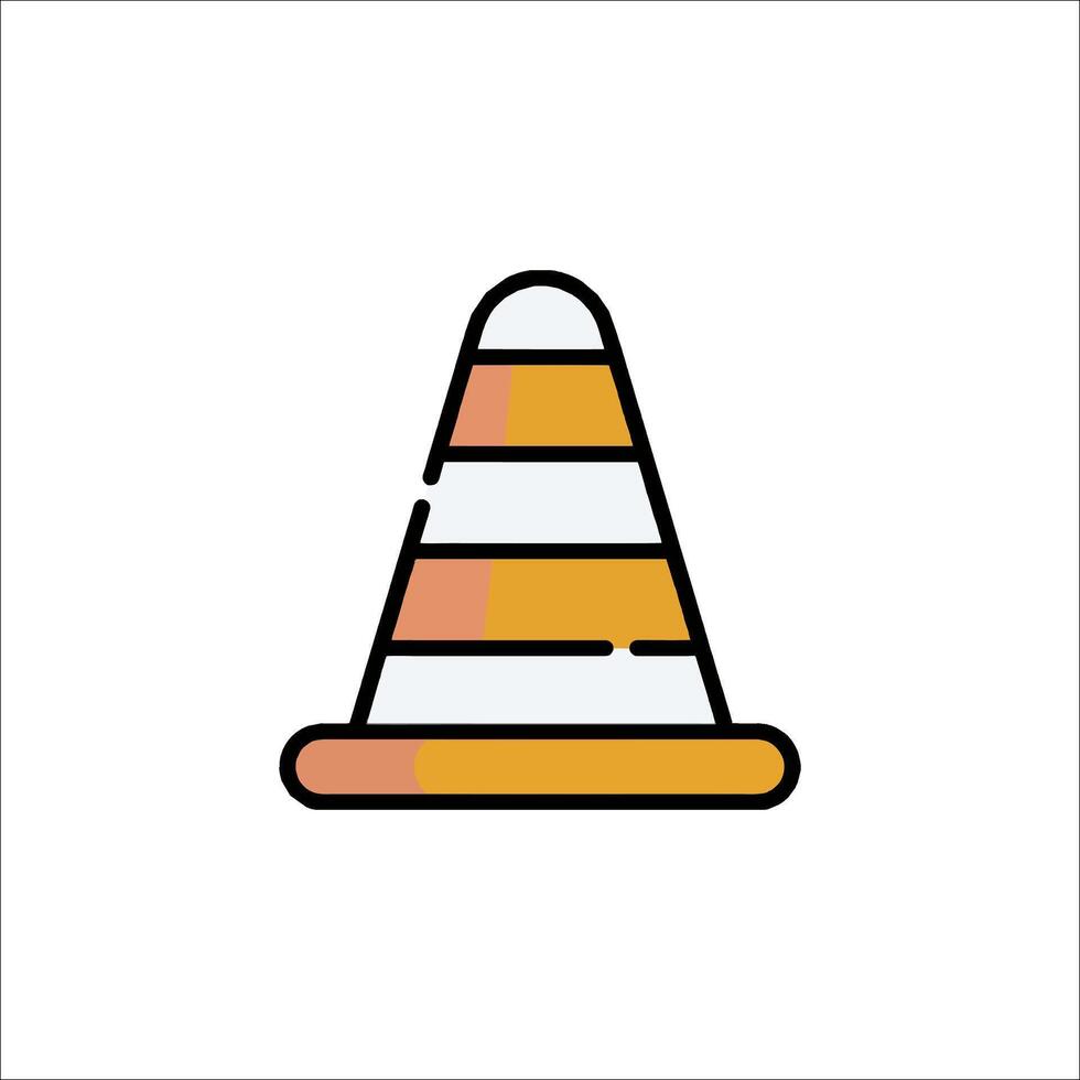 A traffic cone icon on a white background vector