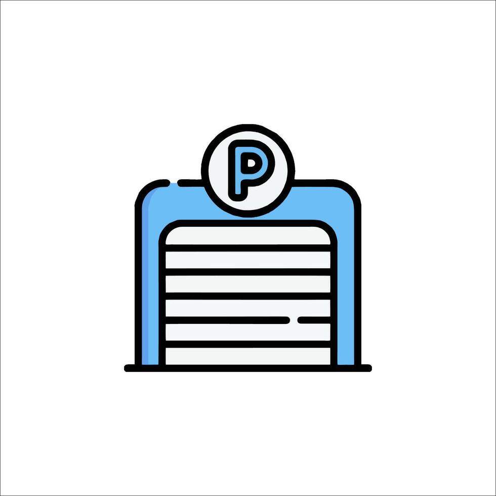 Parking garage icon illustration vector