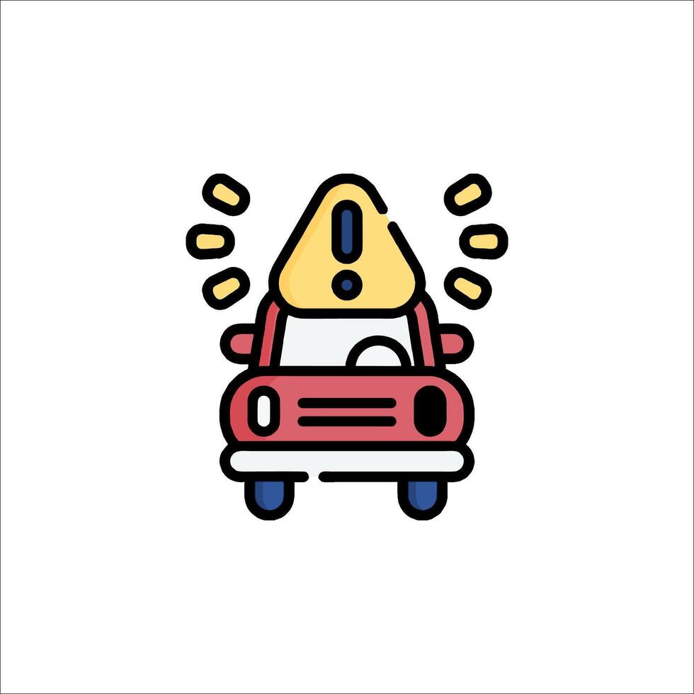 Car accident icon illustration vector