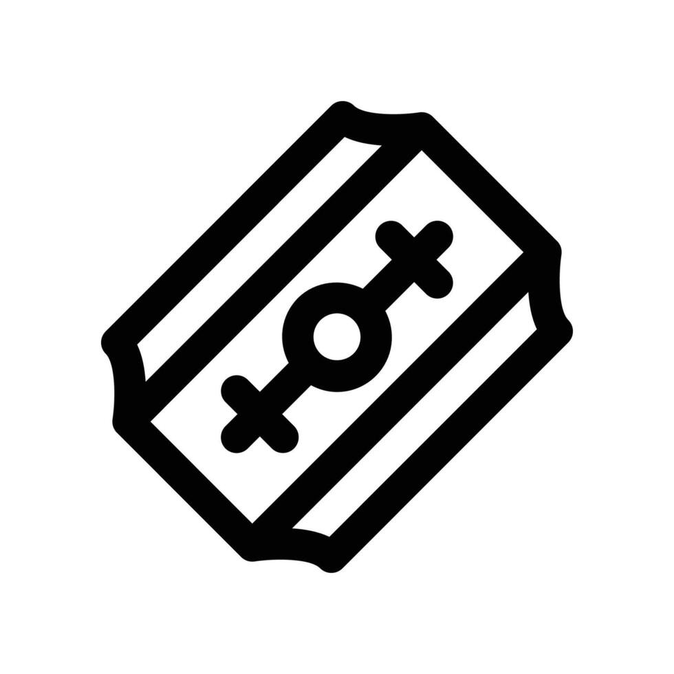 razor blade icon. line icon for your website, mobile, presentation, and logo design. vector