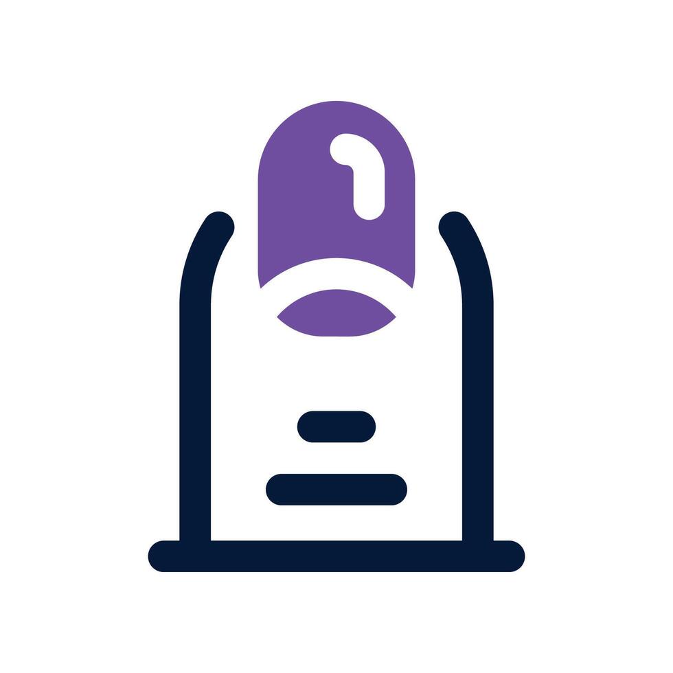 nail icon. dual tone icon for your website, mobile, presentation, and logo design. vector