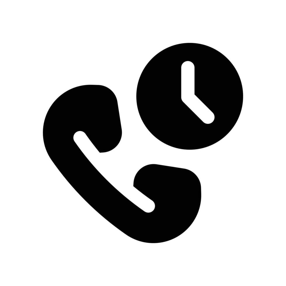 phone call icon. glyph icon for your website, mobile, presentation, and logo design. vector