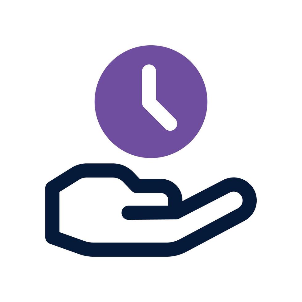 save time icon. dual tone icon for your website, mobile, presentation, and logo design. vector