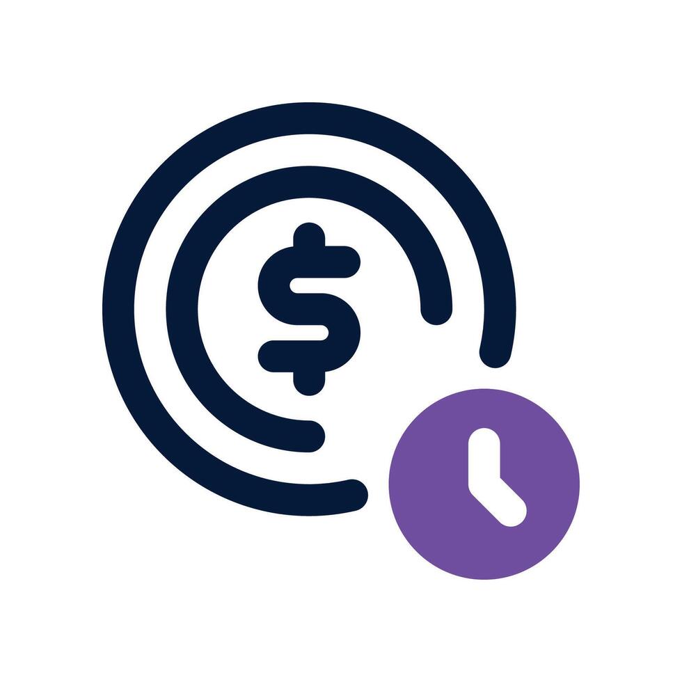 coin icon. dual tone icon for your website, mobile, presentation, and logo design. vector