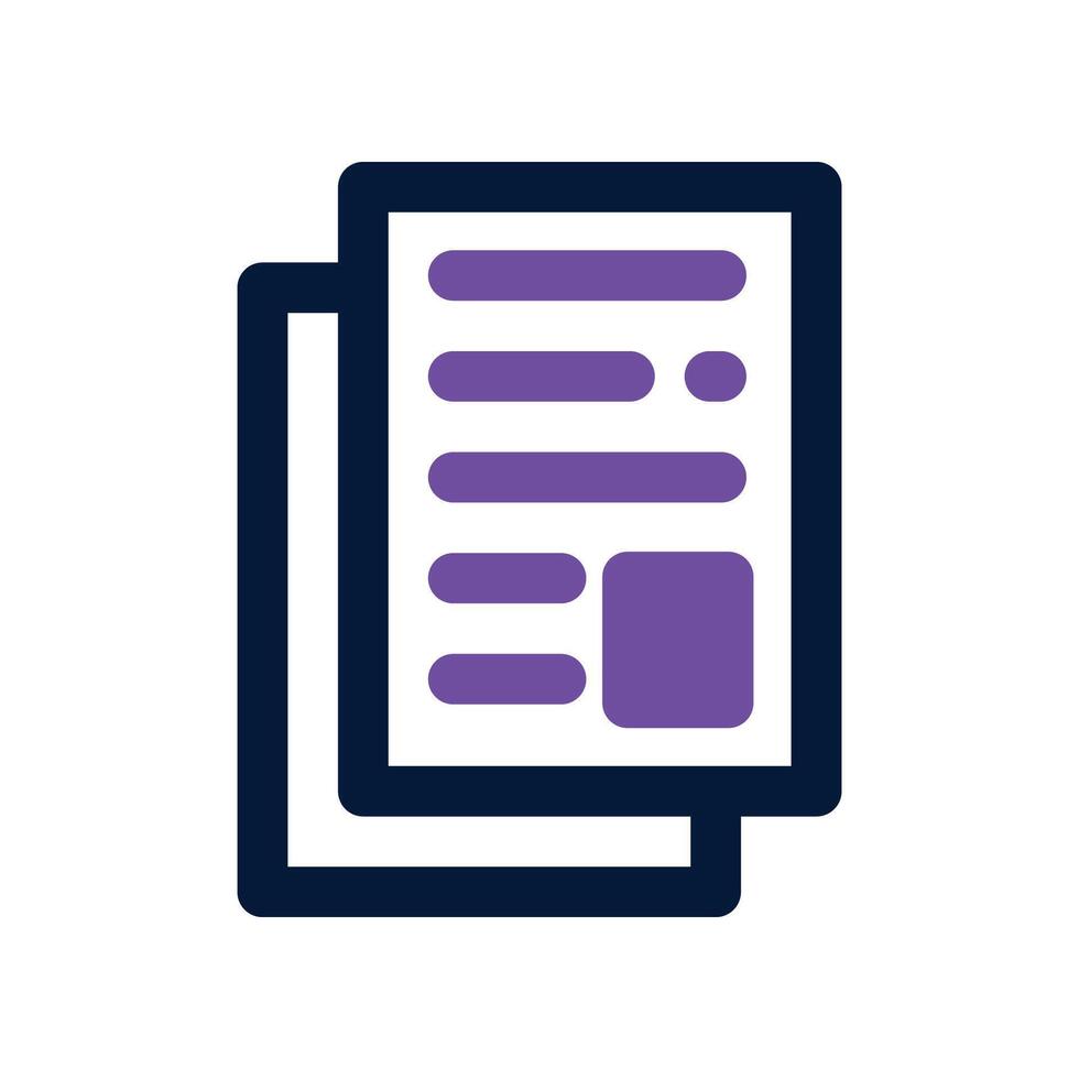 new paper icon. dual tone icon for your website, mobile, presentation, and logo design. vector