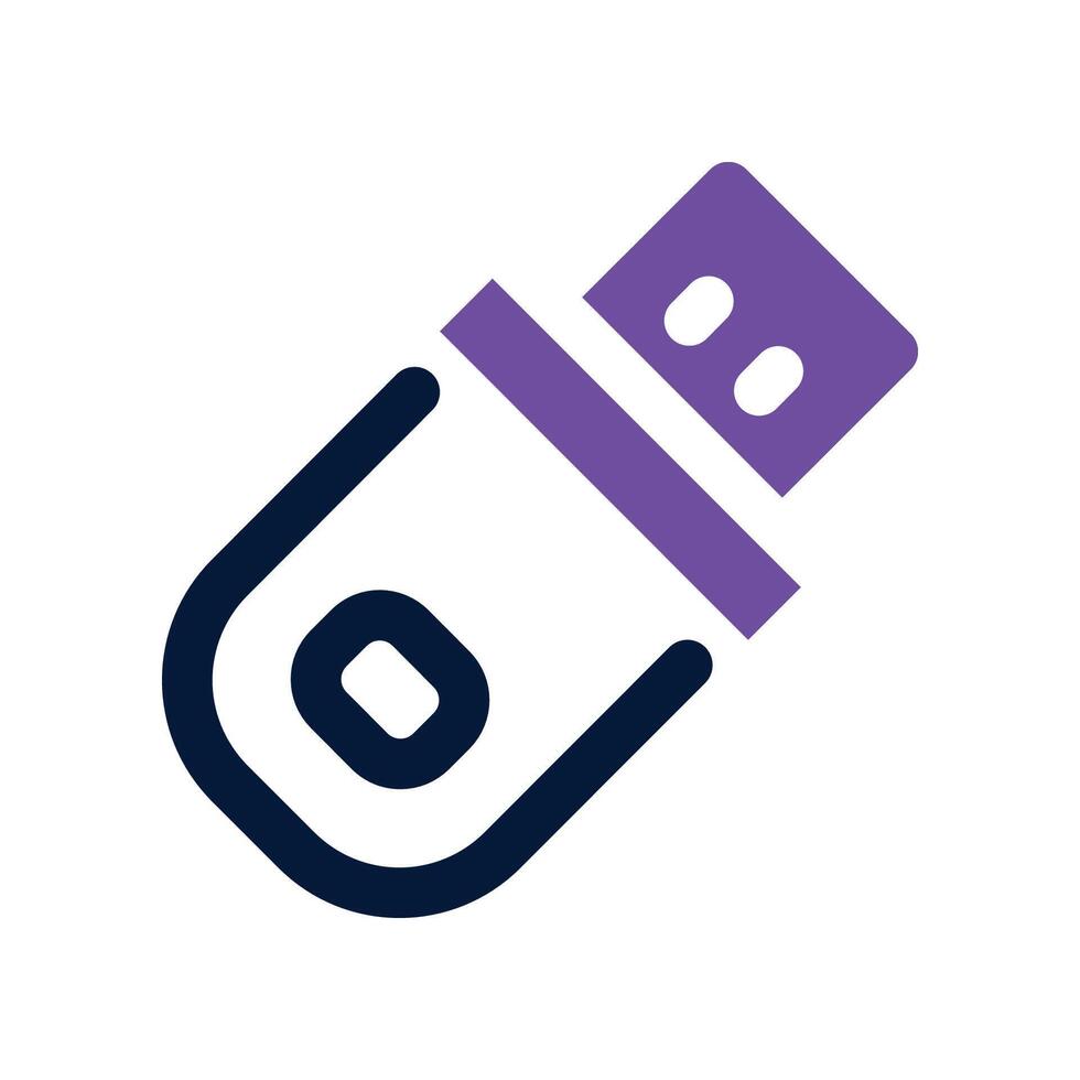 flash drive icon. dual tone icon for your website, mobile, presentation, and logo design. vector