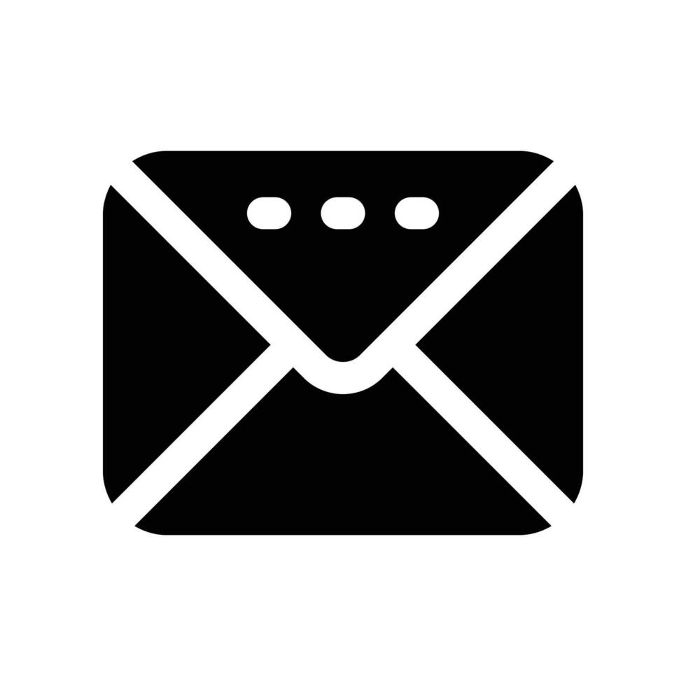 envelope icon. glyph icon for your website, mobile, presentation, and logo design. vector