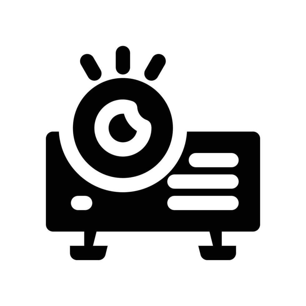 projector icon. glyph icon for your website, mobile, presentation, and logo design. vector
