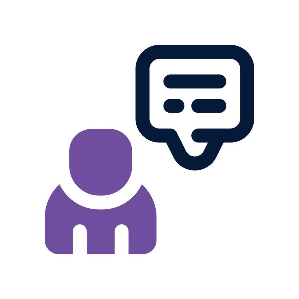 talk icon. dual tone icon for your website, mobile, presentation, and logo design. vector