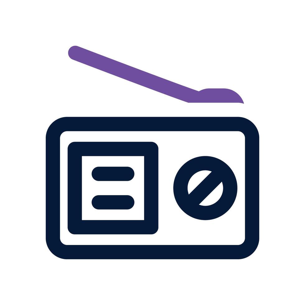 radio icon. dual tone icon for your website, mobile, presentation, and logo design. vector