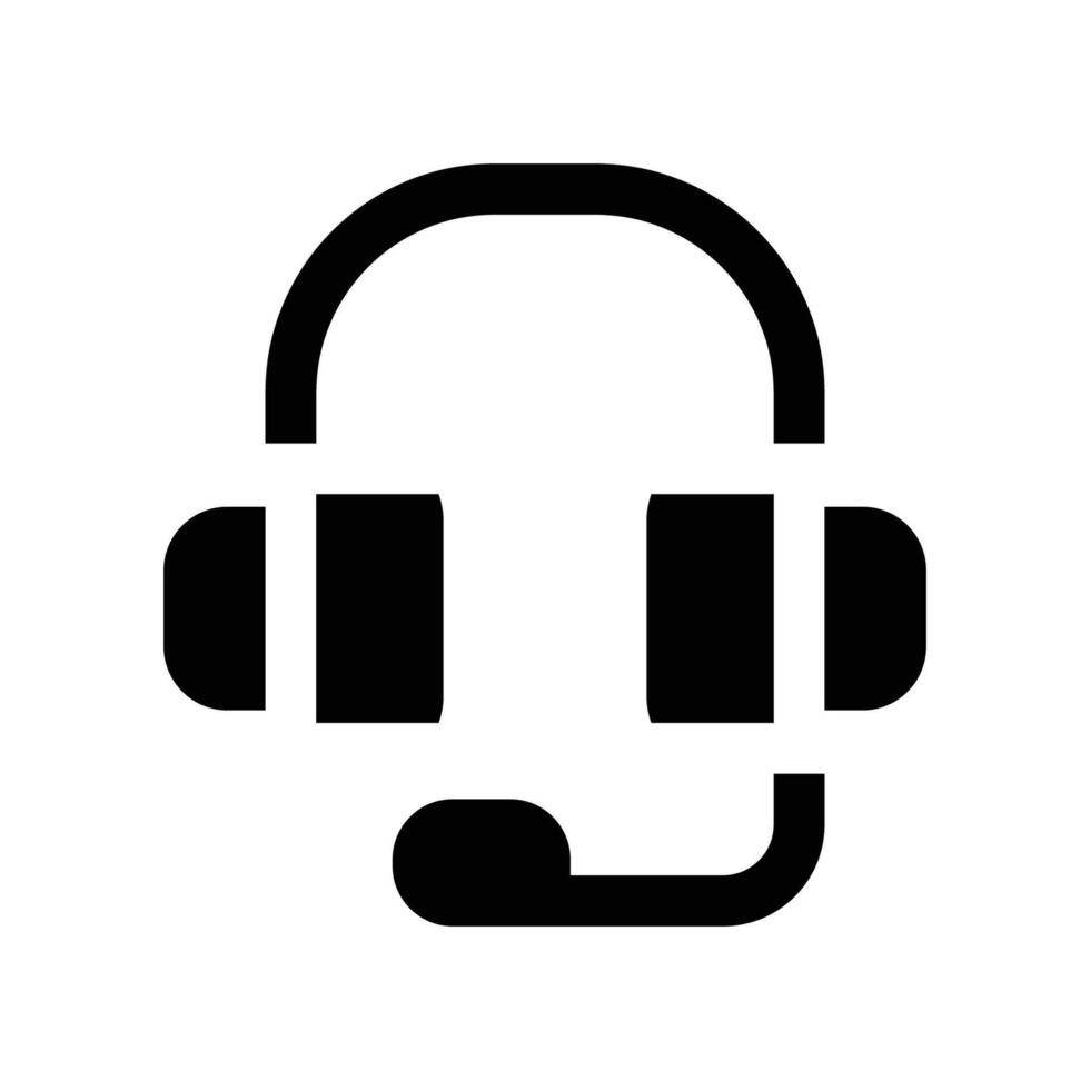 headset icon. glyph icon for your website, mobile, presentation, and logo design. vector