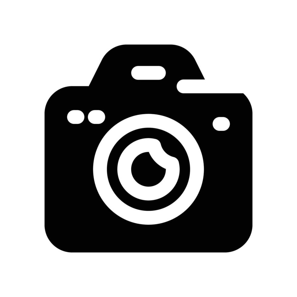 camera icon. glyph icon for your website, mobile, presentation, and logo design. vector