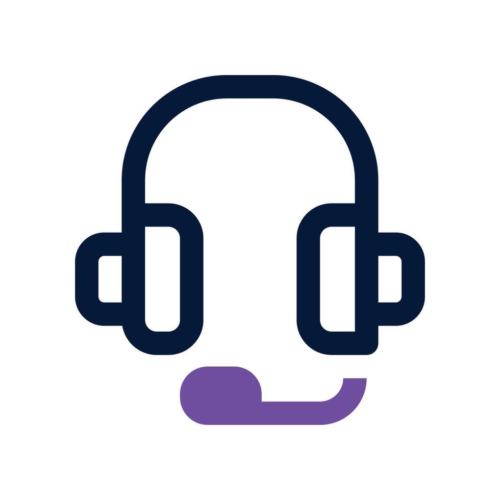 headset icon. dual tone icon for your website, mobile, presentation, and logo design. vector