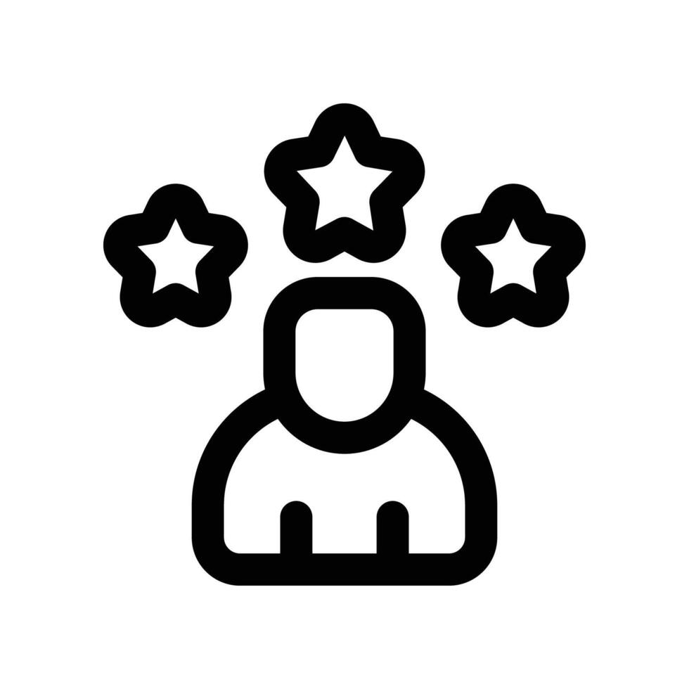 rating icon. line icon for your website, mobile, presentation, and logo design. vector