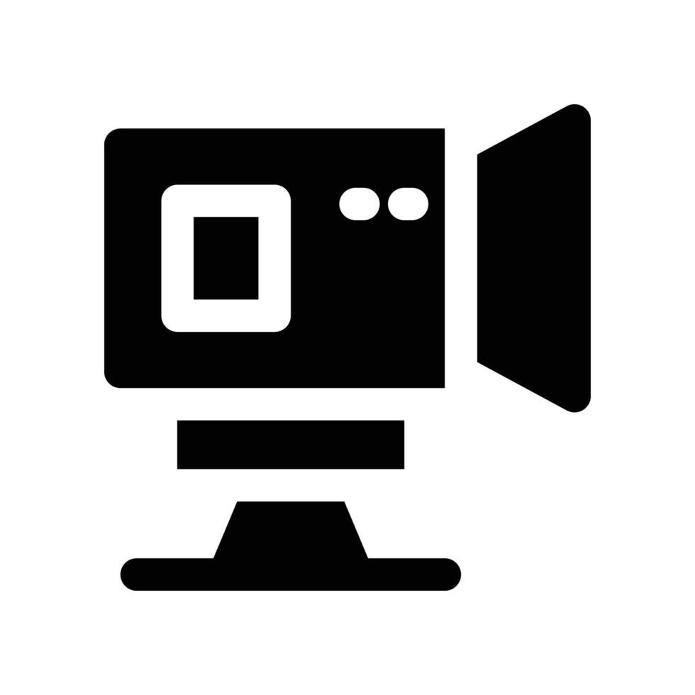 camera icon. glyph icon for your website, mobile, presentation, and logo design. vector