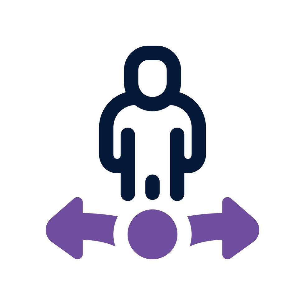 decision making icon. dual tone icon for your website, mobile, presentation, and logo design. vector