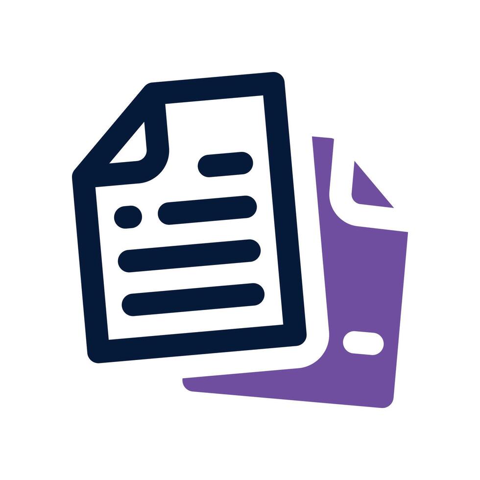 document icon. dual tone icon for your website, mobile, presentation, and logo design. vector