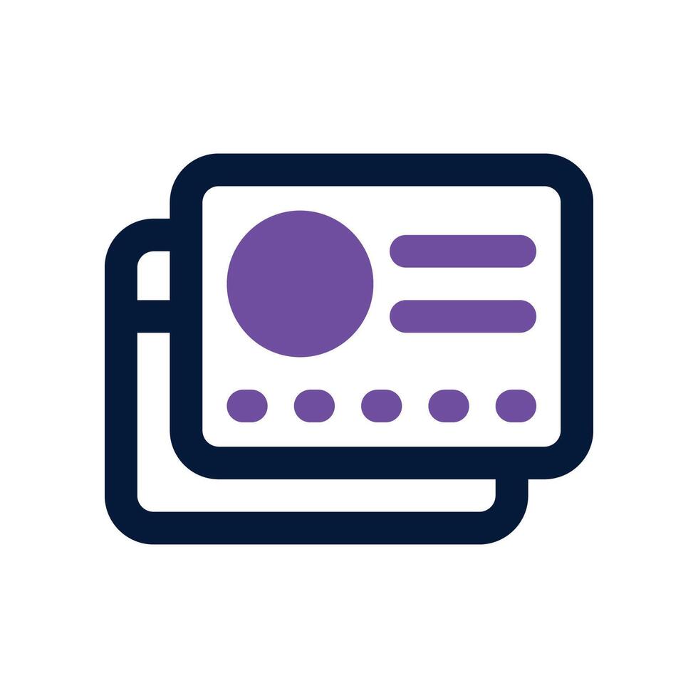 credit card icon. dual tone icon for your website, mobile, presentation, and logo design. vector