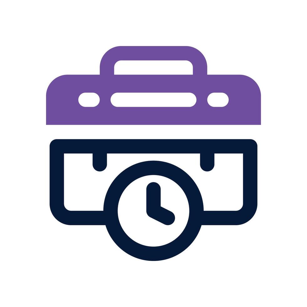 work time icon. dual tone icon for your website, mobile, presentation, and logo design. vector