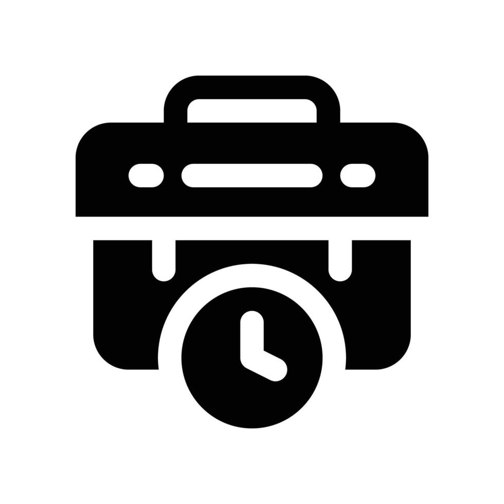 work time icon. glyph icon for your website, mobile, presentation, and logo design. vector