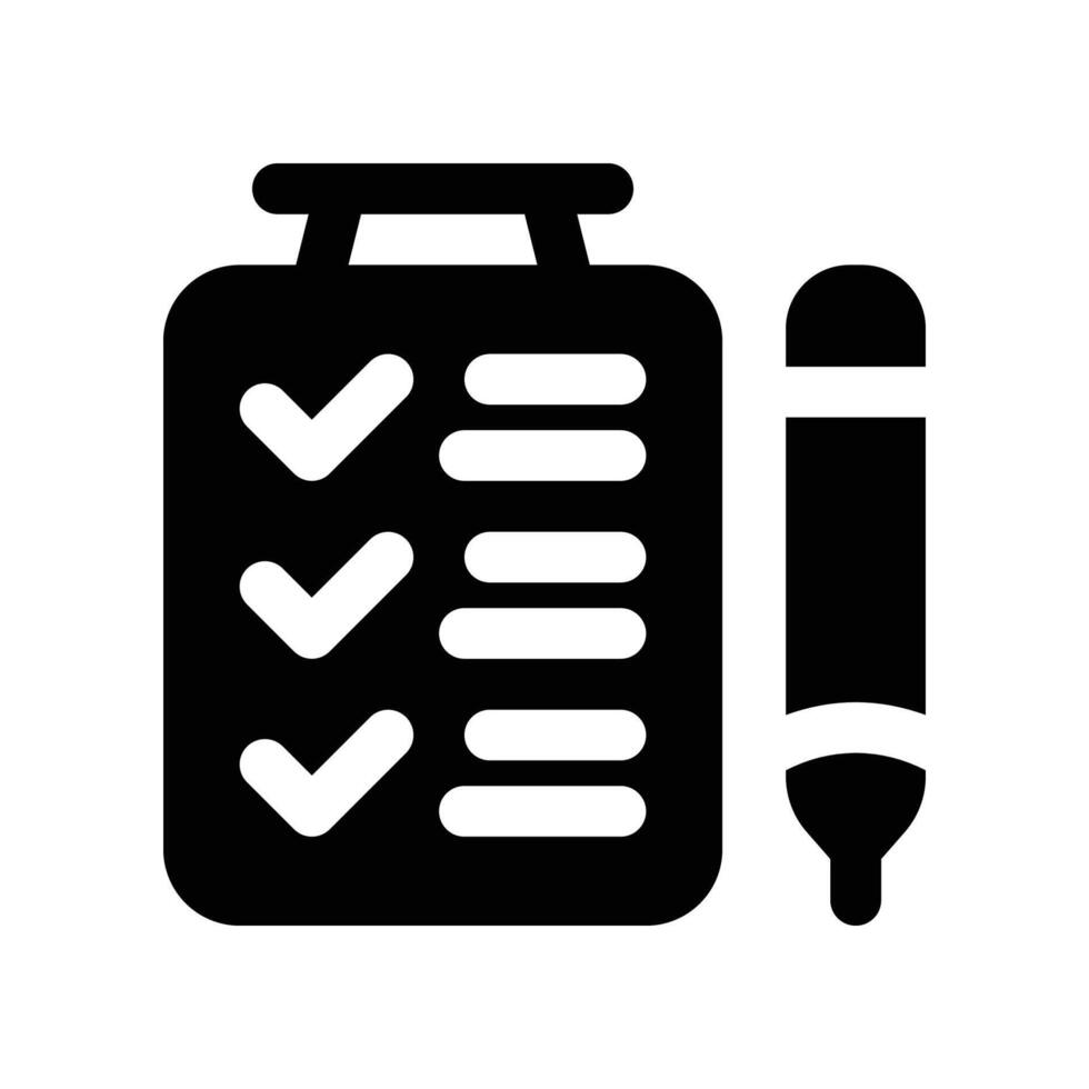 todo list icon. glyph icon for your website, mobile, presentation, and logo design. vector