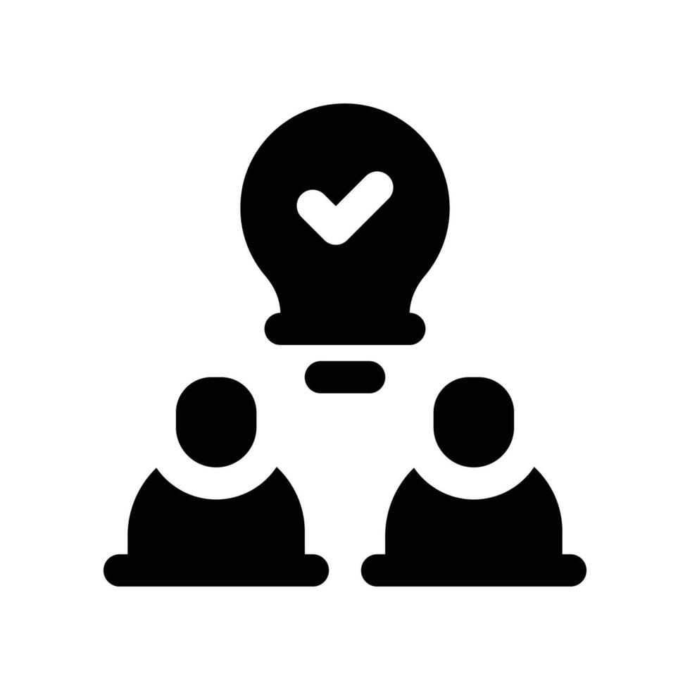 brainstorming icon. glyph icon for your website, mobile, presentation, and logo design. vector