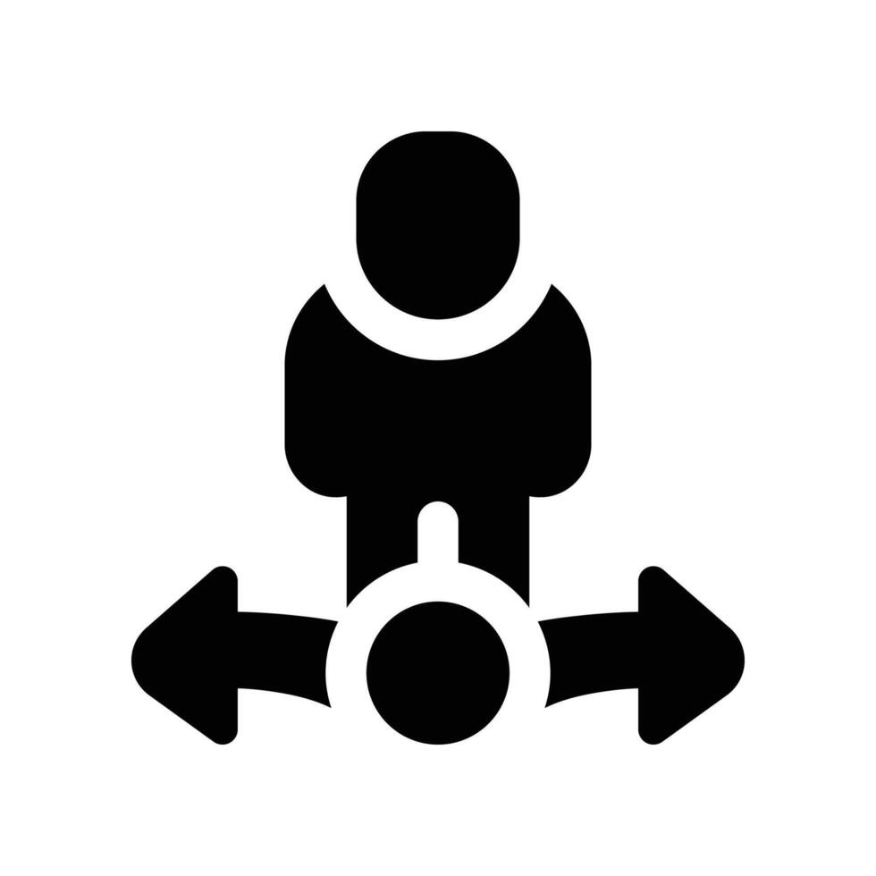 decision making icon. glyph icon for your website, mobile, presentation, and logo design. vector