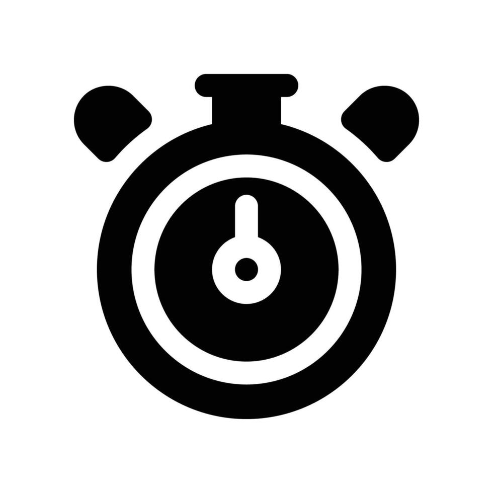 stopwatch icon. glyph icon for your website, mobile, presentation, and logo design. vector