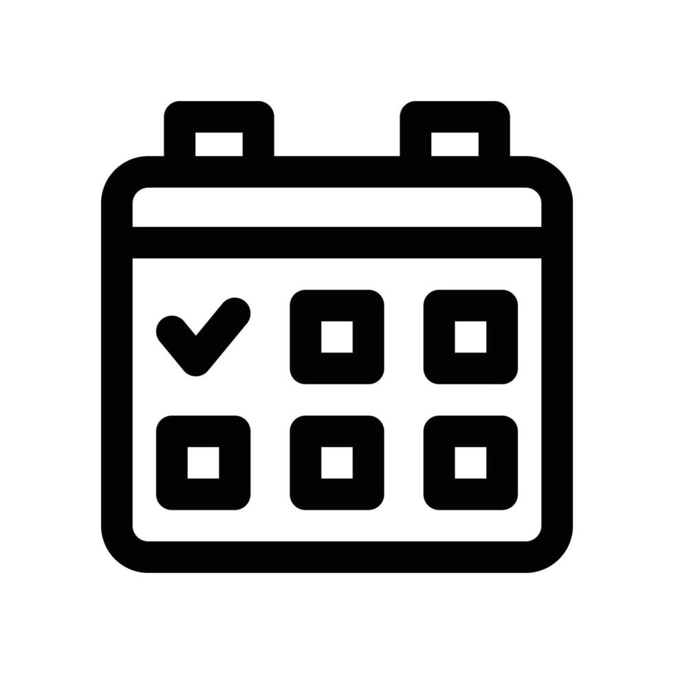 schedule icon. line icon for your website, mobile, presentation, and logo design. vector