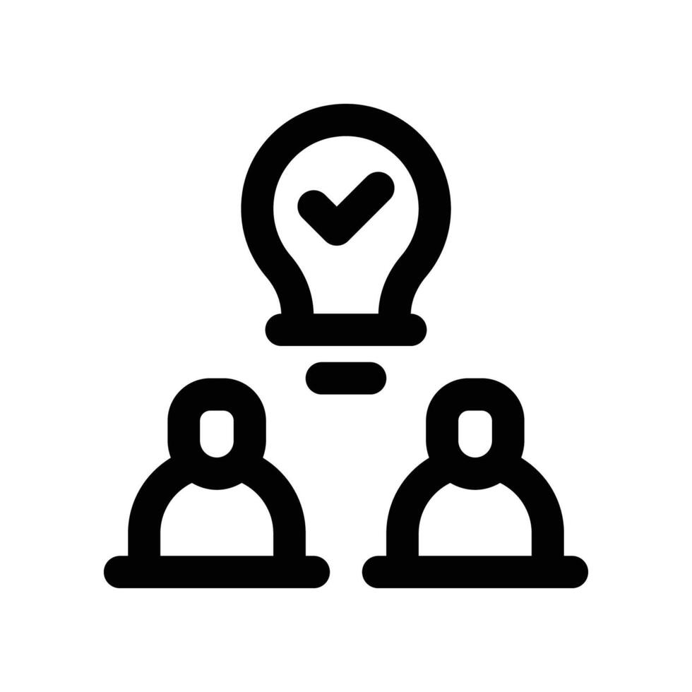 brainstorming icon. line icon for your website, mobile, presentation, and logo design. vector