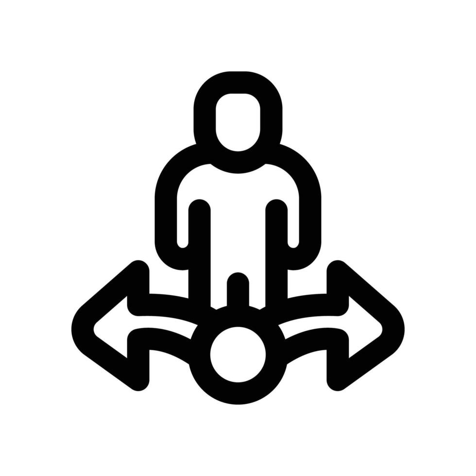 decision making icon. line icon for your website, mobile, presentation, and logo design. vector