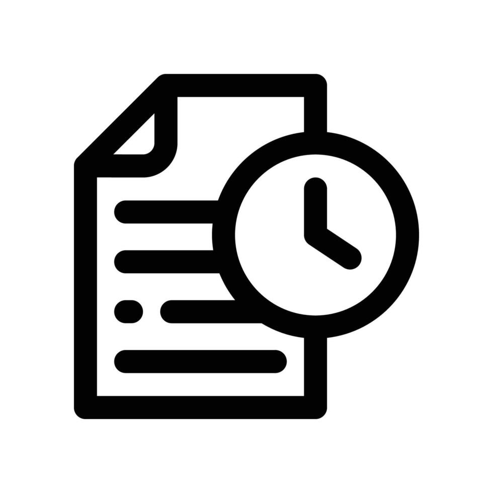 document time icon. line icon for your website, mobile, presentation, and logo design. vector