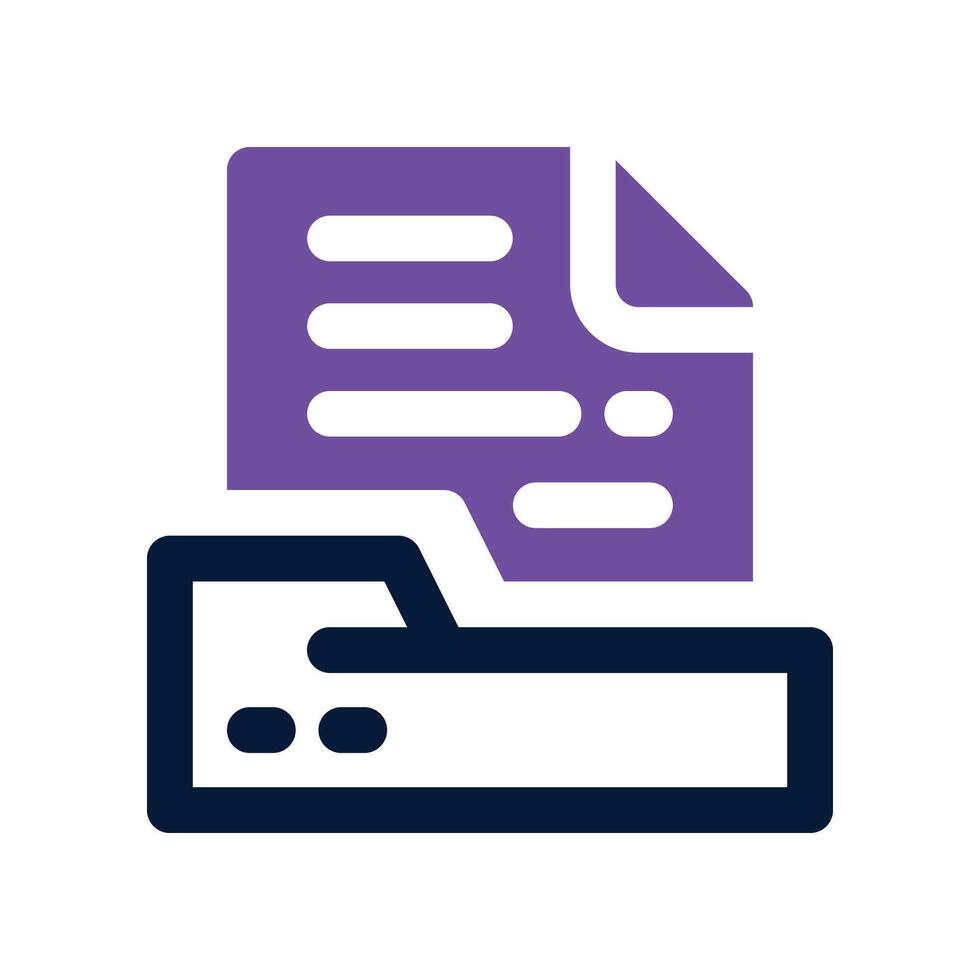 document folder icon. dual tone icon for your website, mobile, presentation, and logo design. vector