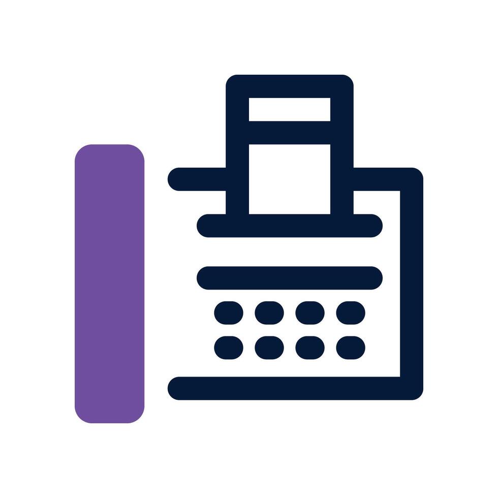 fax icon. dual tone icon for your website, mobile, presentation, and logo design. vector