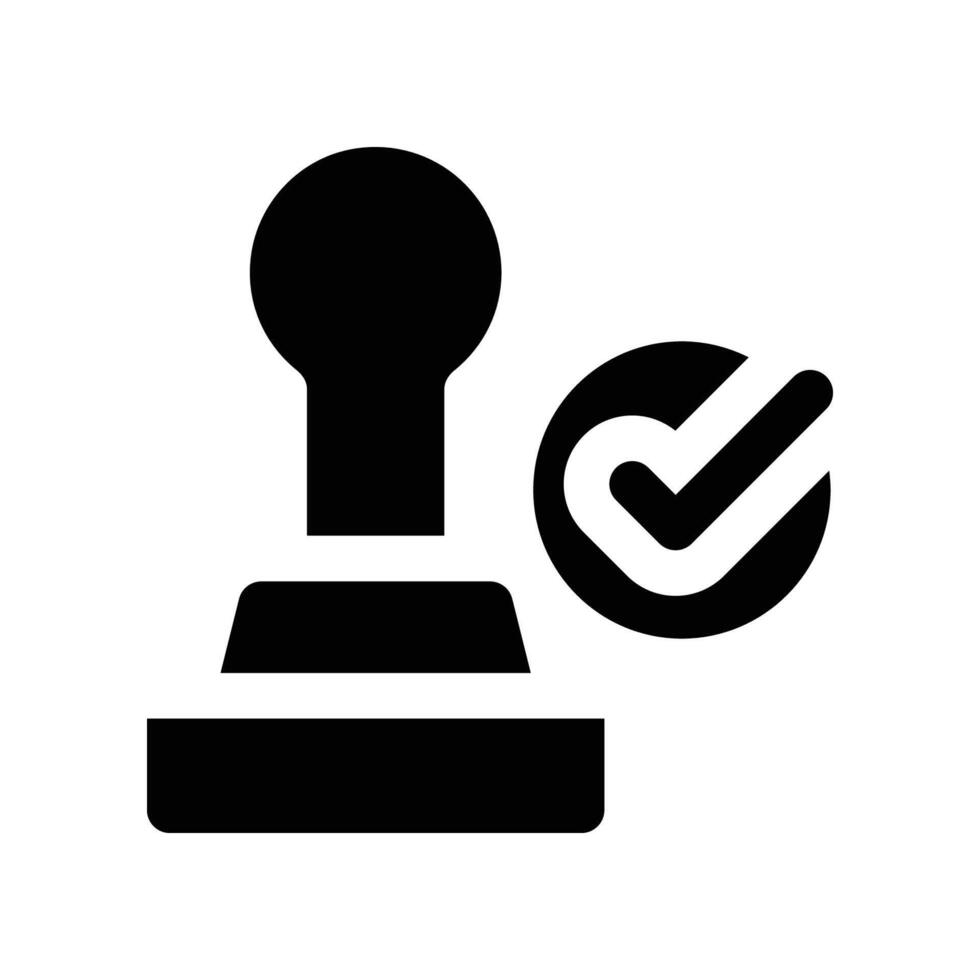 stamp icon. glyph icon for your website, mobile, presentation, and logo design. vector