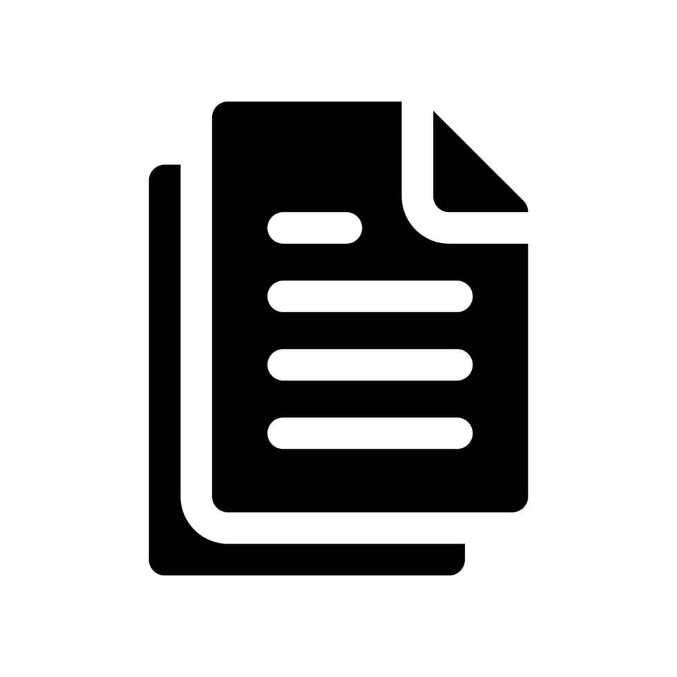 document icon. glyph icon for your website, mobile, presentation, and logo design. vector