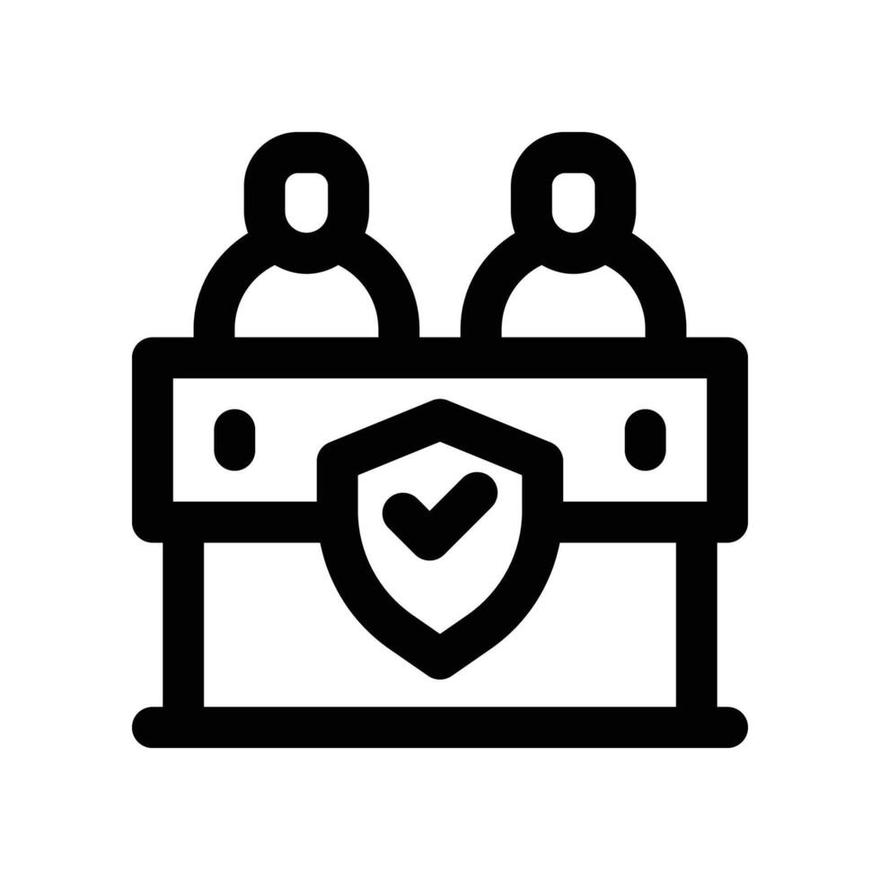 jury icon. line icon for your website, mobile, presentation, and logo design. vector