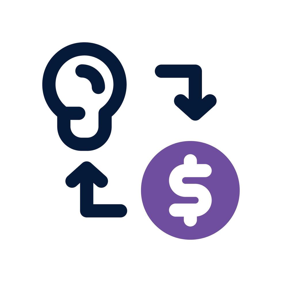 idea icon. dual tone icon for your website, mobile, presentation, and logo design. vector