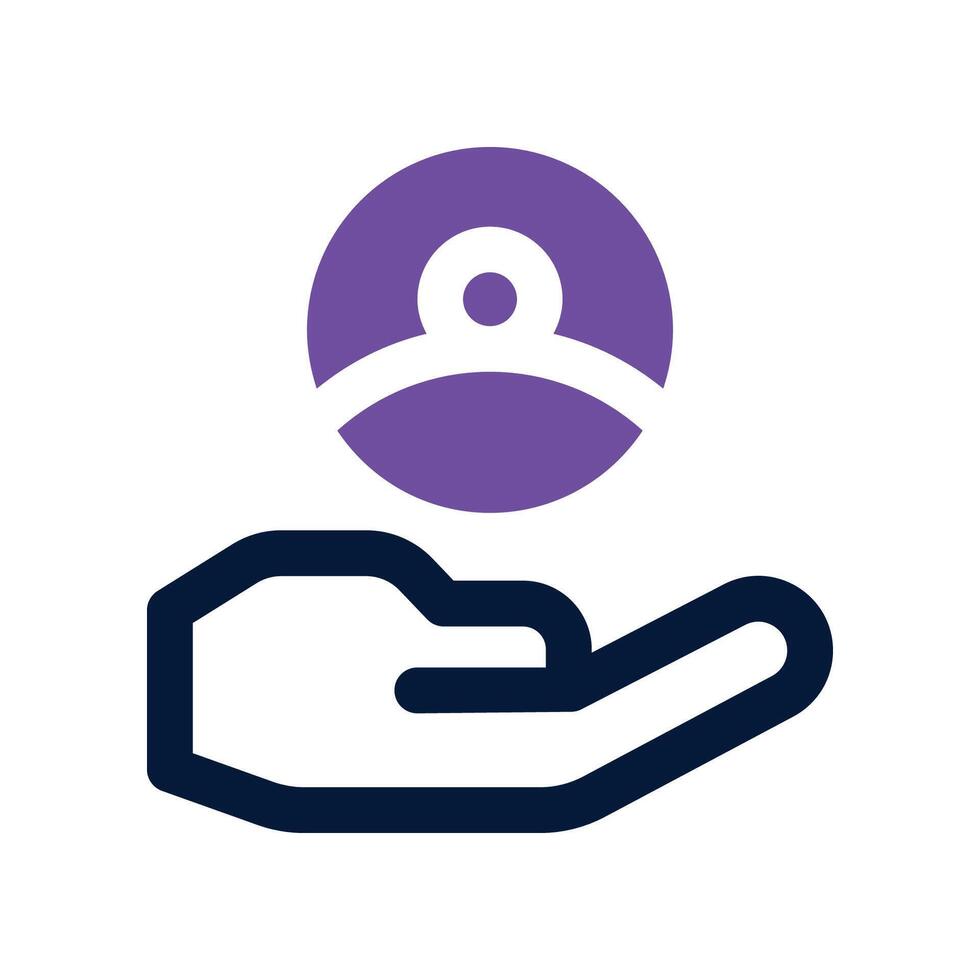 human resource icon. dual tone icon for your website, mobile, presentation, and logo design. vector