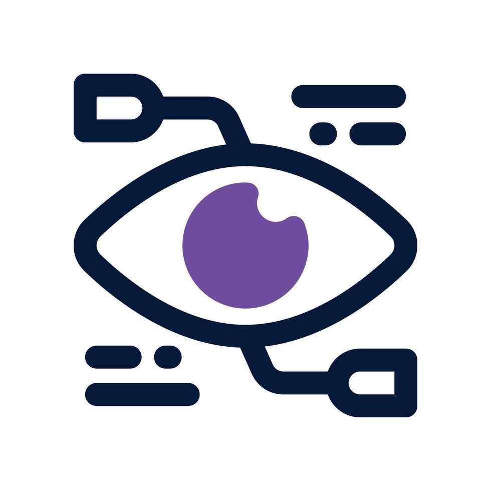 bionic eye icon. dual tone icon for your website, mobile, presentation, and logo design. vector