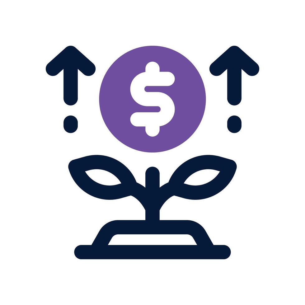 investment icon. dual tone icon for your website, mobile, presentation, and logo design. vector