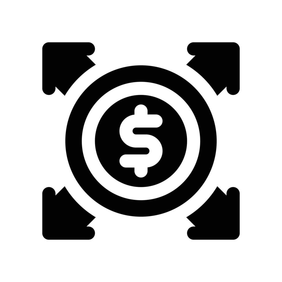 diversification icon. glyph icon for your website, mobile, presentation, and logo design. vector