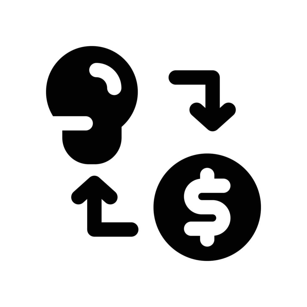 idea icon. glyph icon for your website, mobile, presentation, and logo design. vector