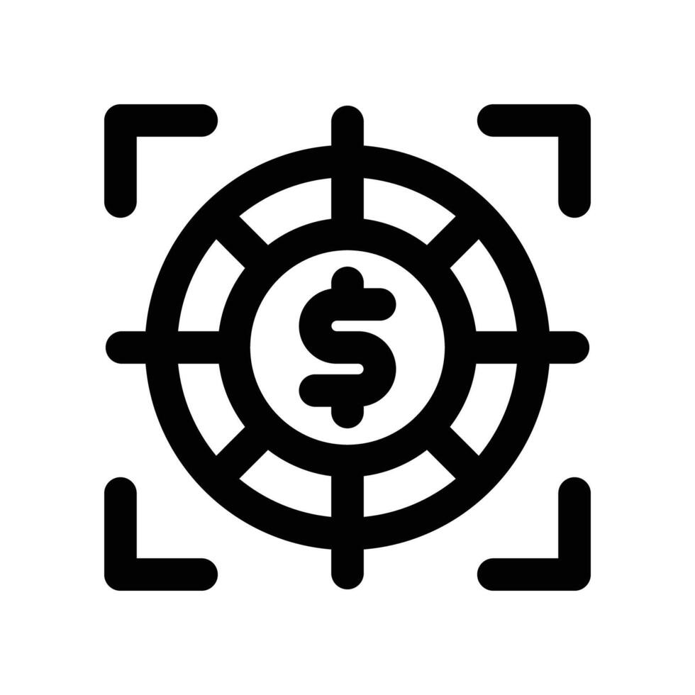 target icon. line icon for your website, mobile, presentation, and logo design. vector