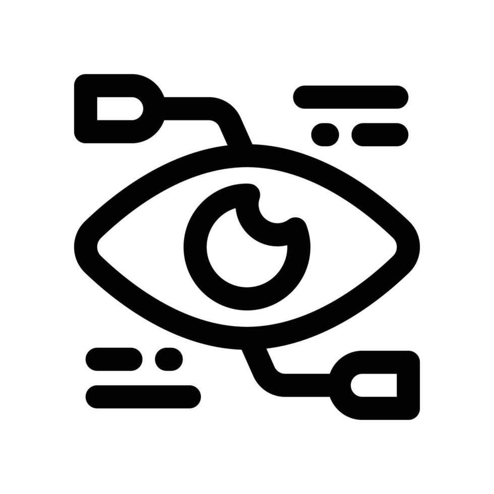 bionic eye icon. line icon for your website, mobile, presentation, and logo design. vector