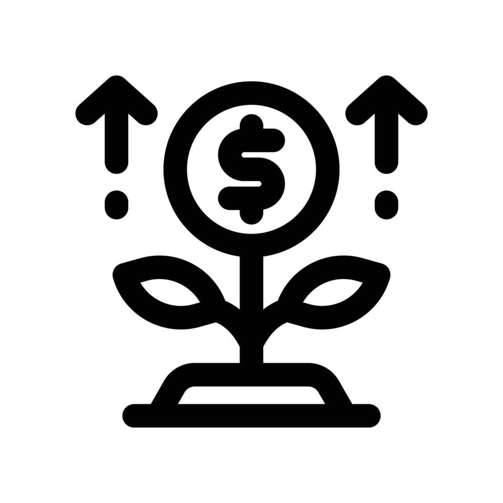 investment icon. line icon for your website, mobile, presentation, and logo design. vector