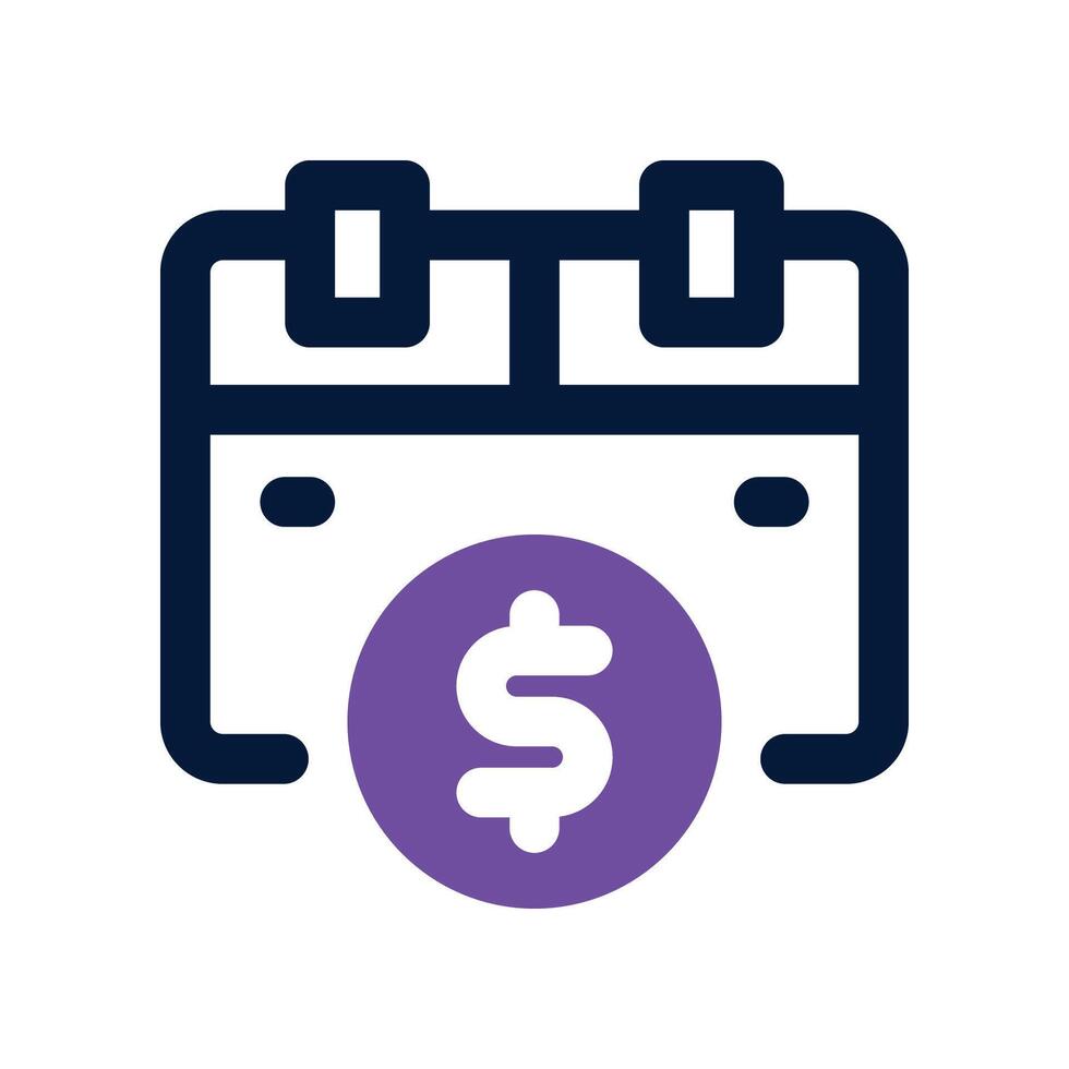 calendar icon. dual tone icon for your website, mobile, presentation, and logo design. vector